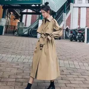 여성 가을 자켓 루즈핏 데일리 싱글 롱 자켓 코트 간절기 트렌치 덮는 무릎