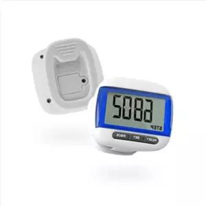 클립형 만보계 칼로리 측정 시계 큰화면 LCD 화이트 정밀 보행수