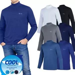 남성 냉감 티셔츠 레이어드 쿨링 스트레치 남성 반목 티셔츠 데일리 기능성 여름 흡한속건 골프웨어 스포츠