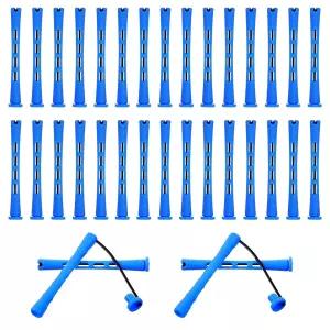 40pcs 파마봉 세트 숏 내추럴 헤어 스몰 플라스틱 콜드 웨이브봉 컬링 롤러 롱 헤어용 여성 DIY 미용 도구