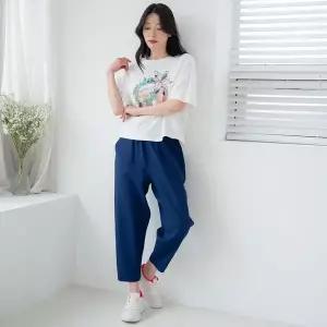 [하프클럽/서울양말]국내산 여성 여름 와플 풍기포 인견 주머니9부 바지 빅사이즈 엄마옷 쿨 냉감