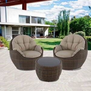 라탄야외테이블세트 2인용 바베큐 접이식 수영장 북유럽 1인 유리 4인 베란다 등받이