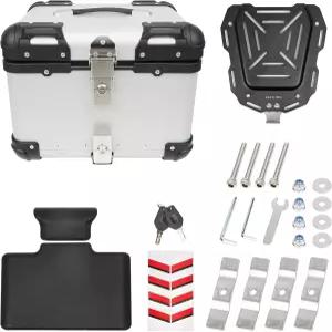 돈피다 업그레이드된 45L 알루미늄 모터사이클 탑 케이스 잠금장치와 백 쿠션이 있는 유니버설 테일 박스