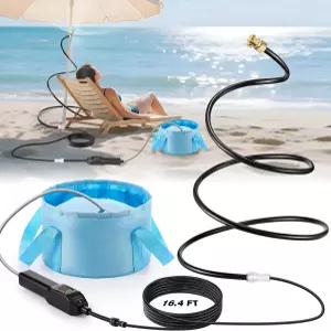 워터 펌프가 장착된 휴대용 미스트 시스템 15L 백이 야외 파티오 미스터 3방향 미세 노즐 냉각 냉각을 위한