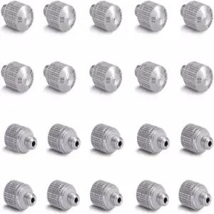 냉각 시스템용 포그랜드 미스트 노즐 파티오 가든 트램펄린용 20개 막힘 방지 스테인리스 스틸 0.012