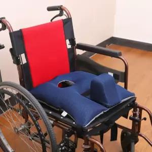 휠체어 방석 미끄럼 욕창 방지 쿠션 꼬리뼈 보호패드 노인 환자 전용 고정스트랩 등받이