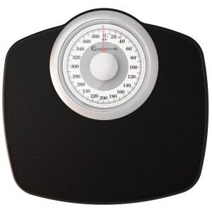 ADAMSON A25W 체중계 - 최대 181.4KG(400파운드) 13.5CM(5.3인치) 방지 내구성 욕실 10.25인치) 31.5 다이얼 플랫폼에 고정밀 X 저울 미끄럼 아날로그 고무 화이트 표면 25.9CM(12.4