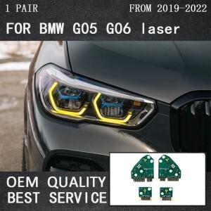 BMW용 노란색 DRL LED 제어 보드 세트, 주간 주행등 모듈, X5, X6, G05, F95, 프리 LCI 레이저라이트 2019-