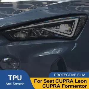 호환  스모크 블랙 자동차 헤드라이트 보호 필름 시트 쿠프라 포르멘터 레온 2021-2025 TPU PPF 프리컷 방