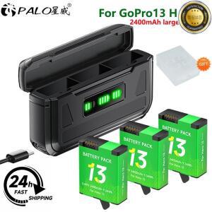 고프로 히어로 13 배터리 2400mAh 배터리+3슬롯 충전 케이스 (고프로13 스포츠 카메라 액세서리)