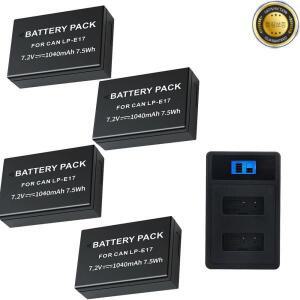 충전식 LPE17 LP 캐논 카메라 배터리 EOS M3 750D R8 R10 에 적합 7.2V 1040mAh