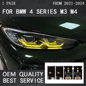 CSL 옐로우 DRL 엔젤 아이즈, 2023 BMW G80 M4 G22 G23 G26 G82 G83 M3 LED 칩 보드, 주간 주행등 63119851