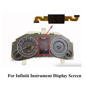인피니티 G37 FX35 QX70 계기판 디스플레이 화면은 단어가 누락되어 있으며 하이픈이 표시되지