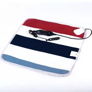 차량용 전기 방석 양면 12V24V 매트 온열 43x43cm 시트 난방 화물차 12V