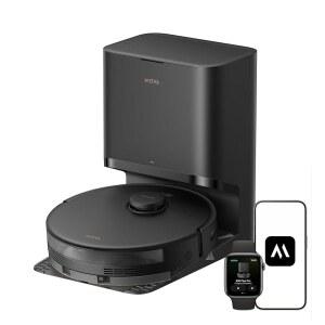 모바 E30 프로 플러스 로봇 청소기, 19000Pa 흡입력, 듀오롤러 브러시 안티탱글, 90일 핸즈프리 셀프 비우기, 엣지 클리닝, 앱 및 음성 제어를 위한 확장형 사이드