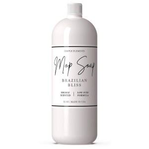 물걸레 비누 고향 향, 원목, 타일, 라미네이트 및 스톤을 위한 오래 지속되는 고급 바닥 청소기, 저수분 무잔류 포뮬러, 모든 유형, 미국산, 32온스 브라질 블리스