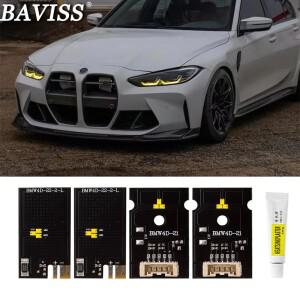 CSL 노란색 DRL LED 모듈 보드 세트, BMW M3 G80 M4 G82 G83 G22 레이저라이트, 미국 EU 스펙 2021 이후 주