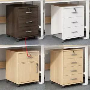 책상서랍 서랍장 이동식서랍장 프린터선반 팩스 철제 밑 바퀴 낮은서랍장 책상 작은