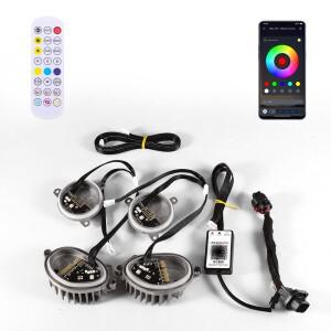 RGB 레이저 헤드라이트 DRL 블루 엔젤 아이즈 BMW 2019-2022 X5 G05 F95 X6 G06 F96 주간 주행등 옐로우