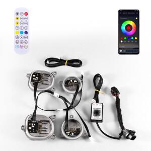 BMW 8 시리즈 G14 G15 G16 F91 M8 주간 주행등용 RGB 멀티 컬러 엔젤 아이즈 DRL LED 블루 레드