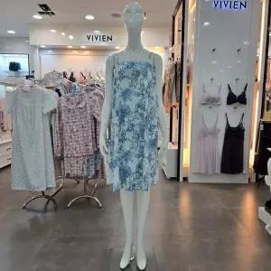 [비비안]청량감 가득한 폴리스판 플라워나염 골프가운 GW0801_HDD