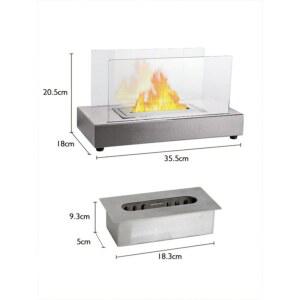 에탄올 벽난로 불멍 전원주택 바이오 화로 야외 35x18x14cm 알콜