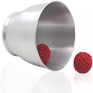 모모마쥬 디럭스 알루미늄 찹 컵 - 와이드 마우스(실버 마그네틱 포함) 매직 트릭이 등장하는 컵과 볼 기믹