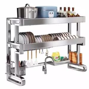 무타공스텐식기건조대 주방 정리대 선반 설거지 올인원