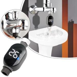 LED 디스플레이가 있는 가정용 샤워 온도계 0 ℃ ~99 정확한 수온 측정 방수 스마트 미터 욕실용