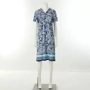 [비너스]]VEVS106L-BU] 냉감아스킨소재 시원하고 쾌적한 반팔 실내복 원피스