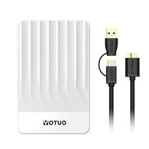 YOTUO 휴대용 외장 하드 드라이브 스토리지 확장 모바일 HDD USB 3.0 PC, Mac, 데스크탑, 노트북, PS4, PS5, Xbox One X /S, 360, Series Office & Game (화이트, 750GB)
