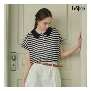 르샵 정상가:59000원ㅣ데일리 스트라이프 카라 반팔 니트 (DP2KT006A) 1130787