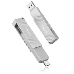 ORICO 512GB 외장 SSD, 1050MB/s 고속 솔리드 스테이트 드라이브, 2-in-1 듀얼 드라이브 USB C + A 노트북 17, 16 시리즈, Type-C 스마트폰, Mac, 오디오, 차량 - G201