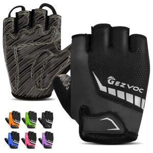 충격 흡수 패드, 추가 그립, 유연한 착용감, 가벼운 무게, 남녀 산악 자전거용 통기성을 갖춘 GEZVOC 사이클링 장갑