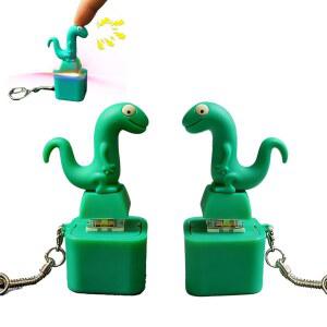 도마뱀 열쇠고리 소리 피젯 , 충전식 불안 버튼 다채로운 빛과 소리, 재미있는 휴대용 키보드 클리커(2PCS)