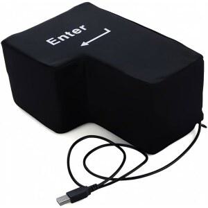 스트레스 해소를 위한 빅 엔터 초대형 키 USB 베개 오피스 데스크톱 여행용 낮잠