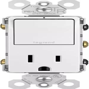 르그랑 래디언트 RCD38WCC6 15암페어 조합 2-in-1 데코레이터 로커 라이트 스위치 및 리셉터클 3방향 변조