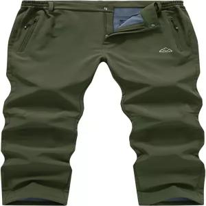 고푸네 남성 스노우 스키 방수 소프트쉘 팬츠 야외 방풍 따뜻한 등산 보온 바지