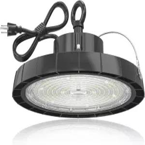 하이퍼라이트 UFO 하이 베이 라이트 200W 5000K LED 조명 28000LM AC100-277V 5인치 케이블 플러그 포함 -