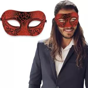 남성용 가면극 - 할로윈 베네치아 파티 마디 그라 무도회를 위한 앤티크 룩 가면