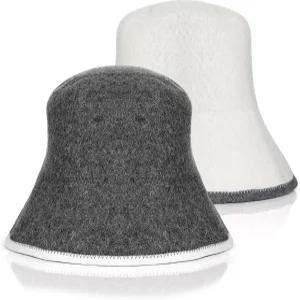 남성용 2Pcs 울 사우나 모자 부드럽고 통기성이 좋은 러시아 단열 헤드기어 열 보호 액세서리 스파 스팀룸