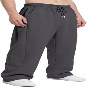 ANNERUN 남성용 스웨트 팬츠 루즈핏 조거 포켓 드로스트링 헤비웨이트 플리스 라운지 운동 바지