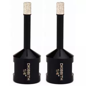 다이아몬드 코어 드릴비트 2종 세트 6mm 세라믹 타일 대리석 화강암 유리 타공용 5/8-11 앵글그라인더 드릴