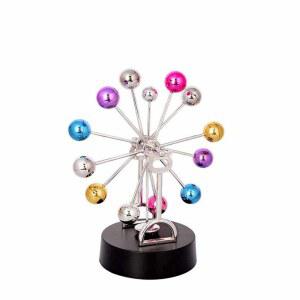AIXICWXI 전자 영구 운동 관람차 회전 밸런스 볼 플라스틱 컬러 과학 키네틱 아트워크 홈 데코레이션