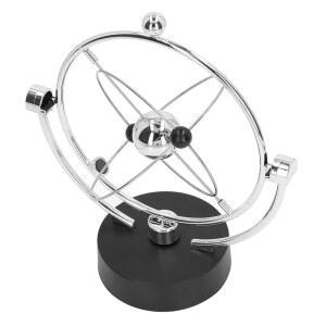 영구 모션 스윙 볼, 전자 태양계 마그네틱 에너지 궤도 데스크톱 장식, USB 충전 모드, 교육 과학 사무실 장식