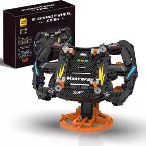 유니크 브릭 테크니컬 카 스티어링 휠 빌딩 키트 F1 레이싱 게임 중력 센서 폰 스탠드 게임보이 장난감