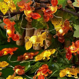 JASHIKA 귀여운 끈 조명 독특한 요정 USB 플러그인 또는 배터리 작동 장식 침실 노브 테일 게코 크리스마스 리모컨 10피트 30LED 도마뱀 방 테이블 트리