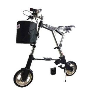 에이바이크 초경량 산책용 경량 삼각자전거 출퇴근 10인치 검정색 폴딩