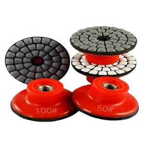 소형 다이아몬드 건식 연마 패드, 대리석 플레이트, 2 인치, 50mm, 7 개