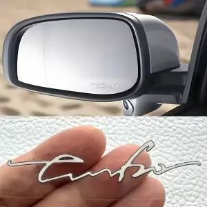 호환  4PCSSET 카본 스크립트 화이트 자동차 스티커 자가 접착 방수 탈착식 데칼 차량 후사경 장식용